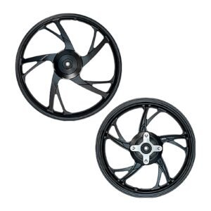 Rodas De Liga Leve 5 Palitos Preto Com Rolamentos